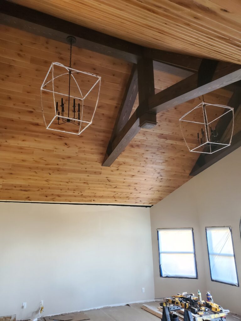 Custom beam work completed by JG Carpentry in Home Remodel by JG Carpentry in Spearfish, SD.